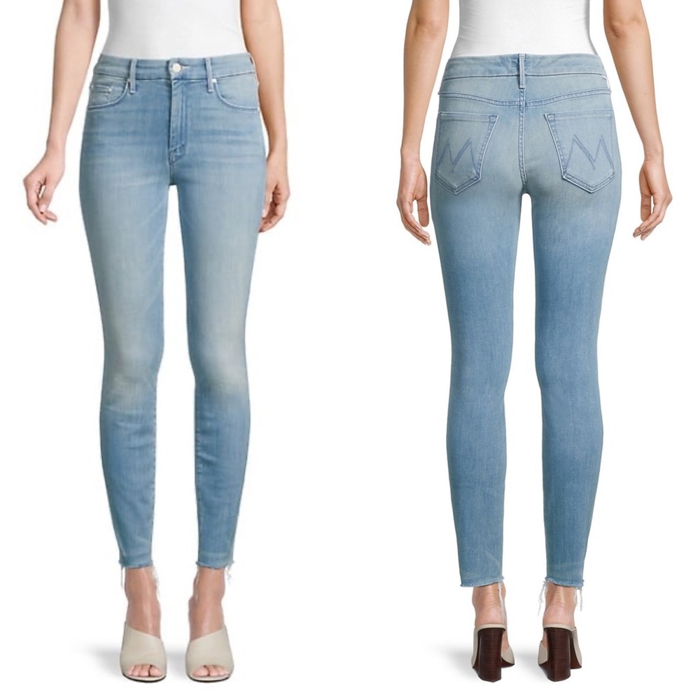 Mother The Looker Frayed High Waist Ankle Jean 27
